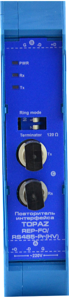 Повторитель интерфейса TOPAZ REP-xFO/xRS485-Pr. Российское